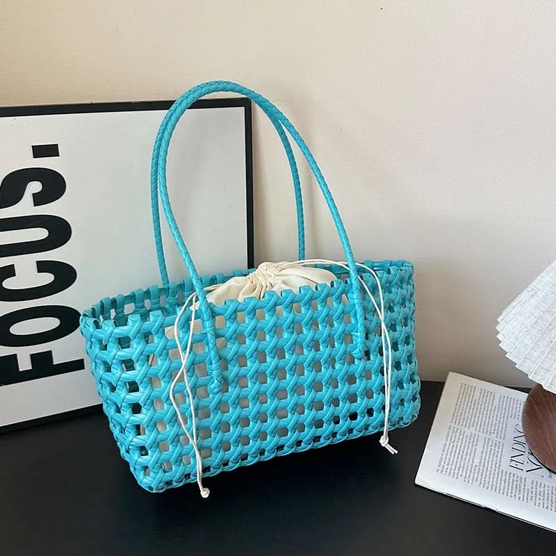 Summer Woven Shoulder Tote Bag