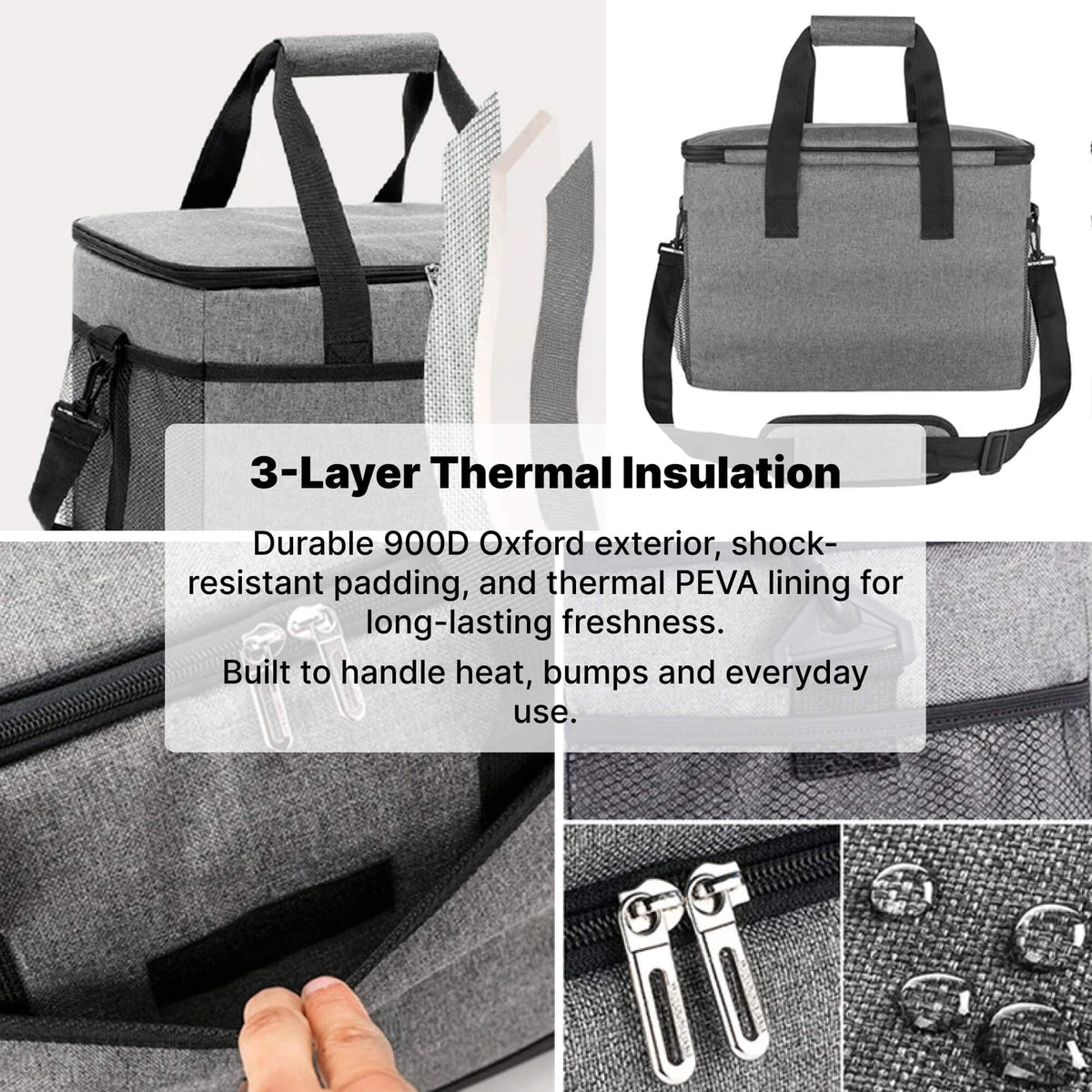 Insulated Cooler Tote Bag – 33L Waterproof for Beach, Picnic, Camping