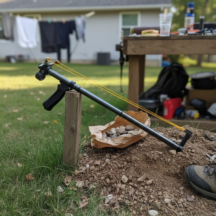 Adjustable Slingshot with Laser Targeting | High-Accuracy Outdoor Slingshot