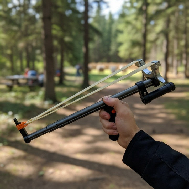 Adjustable Slingshot with Laser Targeting | High-Accuracy Outdoor Slingshot