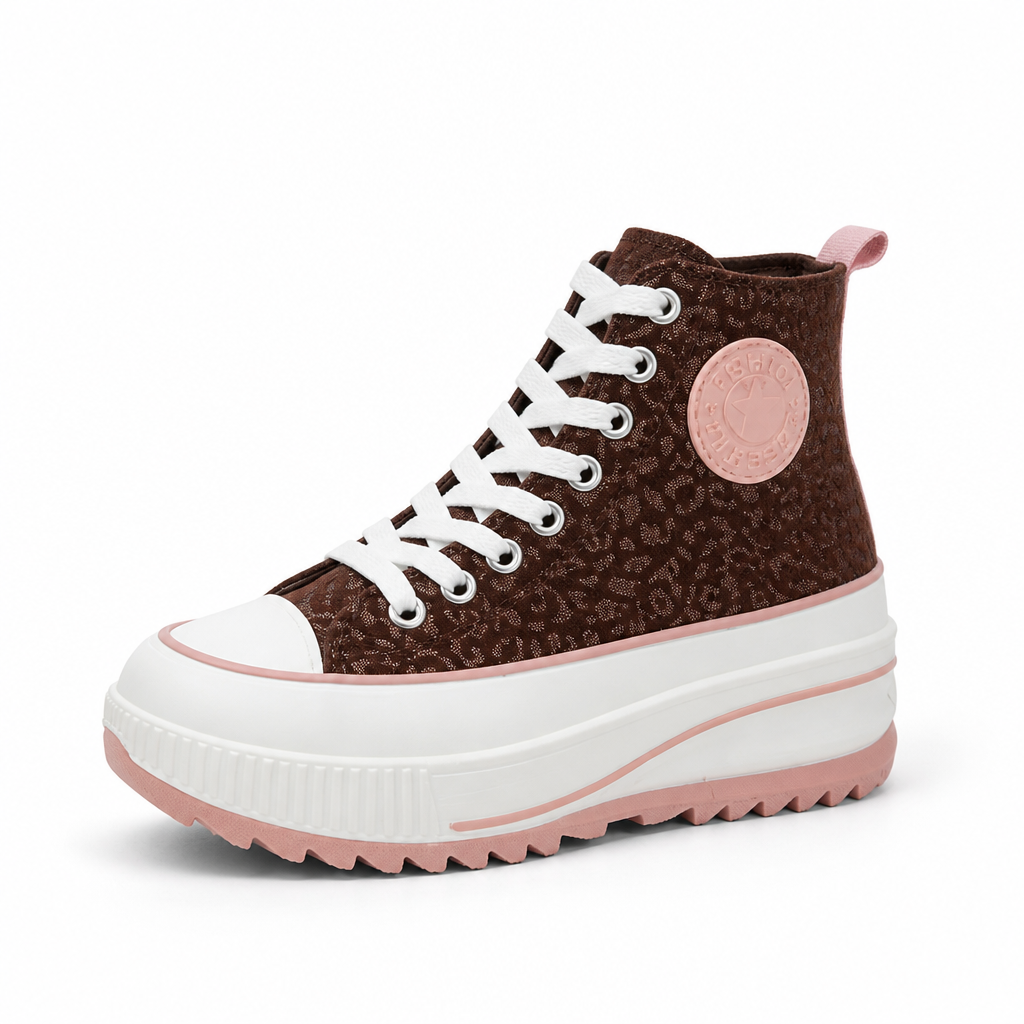 BlissStride™ Leopard-Glow Sneakers — Elevate Your Style and Comfort, Own Every Step with Confidence