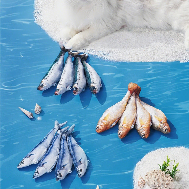 Motion Sensor Cat Toy - Interactive Fish Design