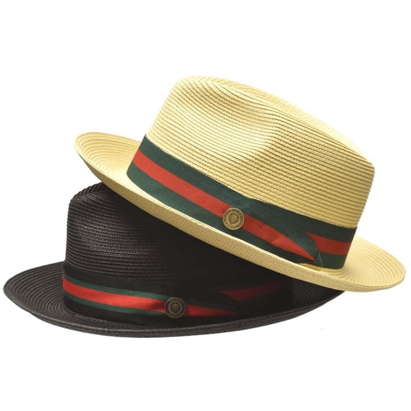 Poly Weave Fedora with Decorative Hatband