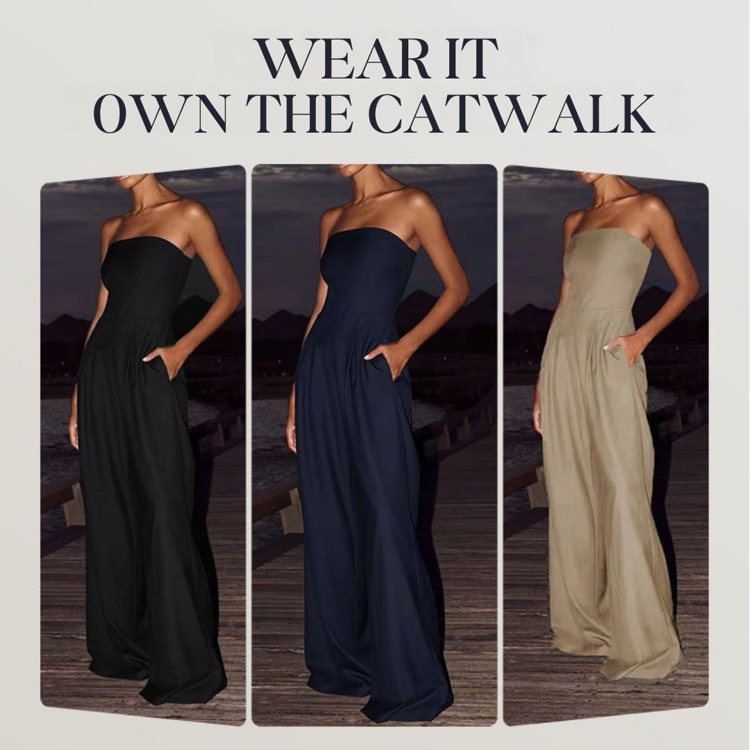 SerenLuxe™ Strapless Jumpsuit — Command Every Occasion with Effortless Elegance and Confidence