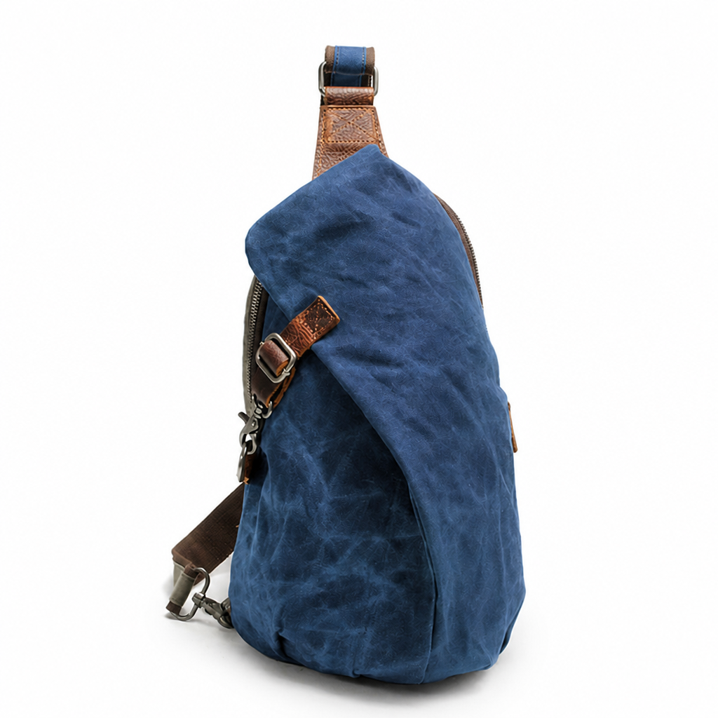 Water-Resistant Waxed Canvas Anti-Theft Crossbody Bag