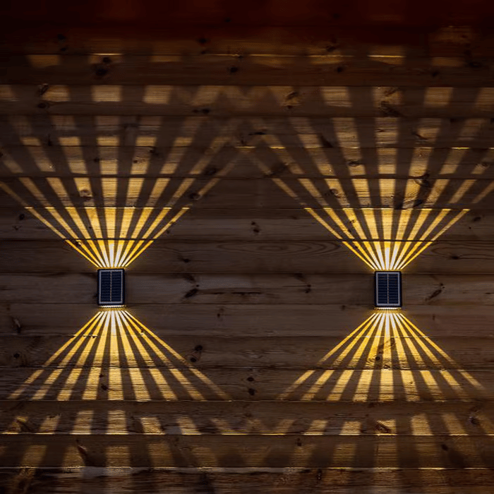 Dual-Beam Solar Wall Light