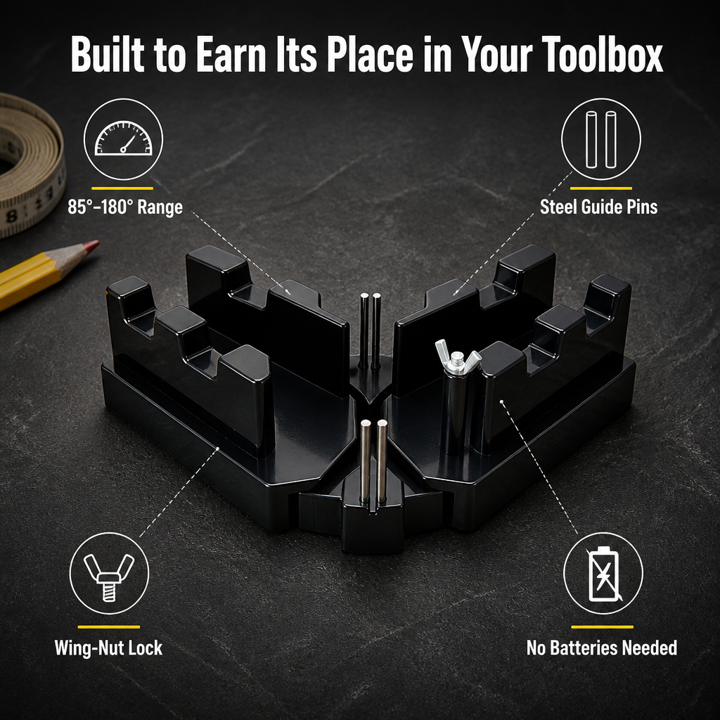 MiterMate™ — Achieve Tight Corner Joints Without the Miter-Saw Calculations