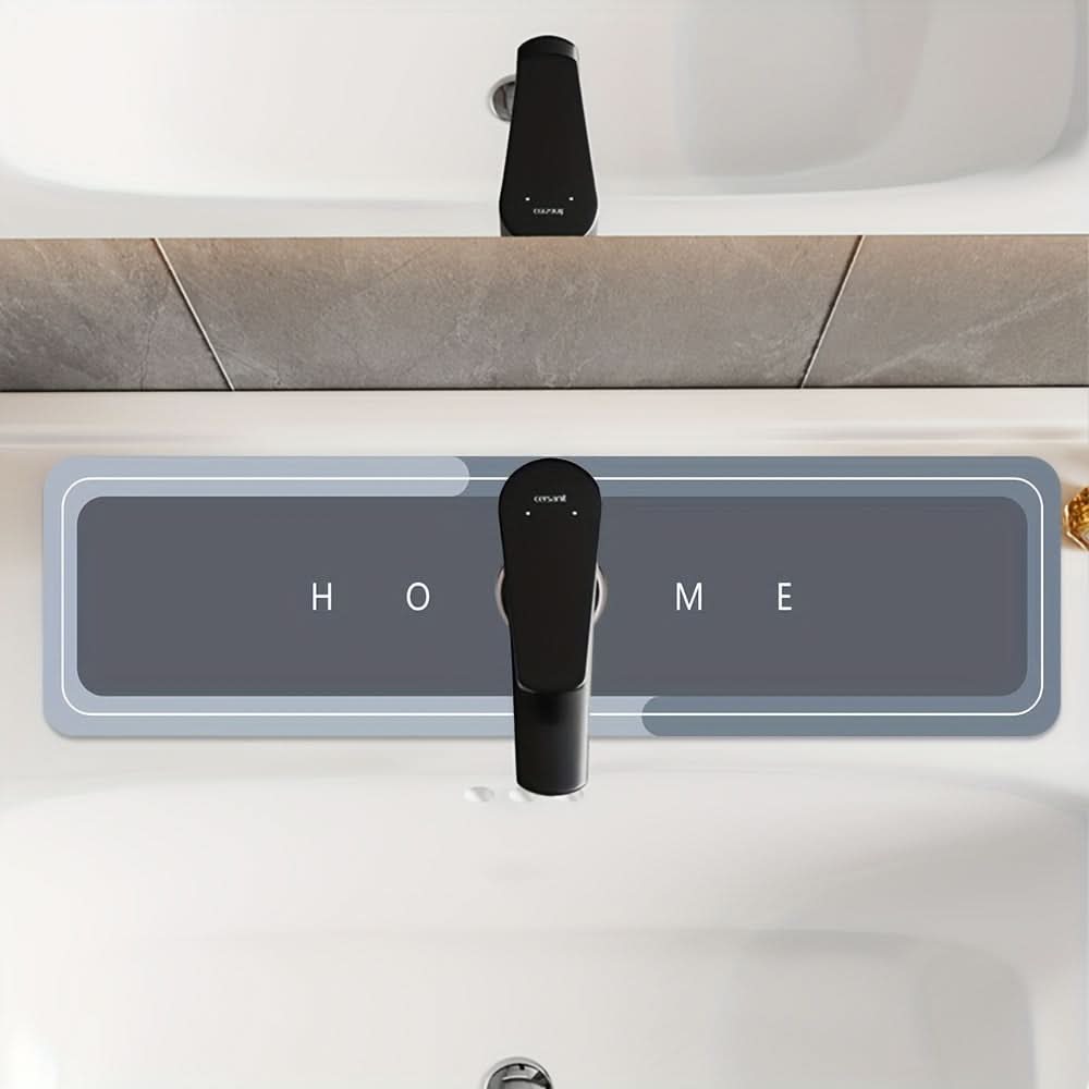 Water-Absorbent Mat for Faucet Splash Protection