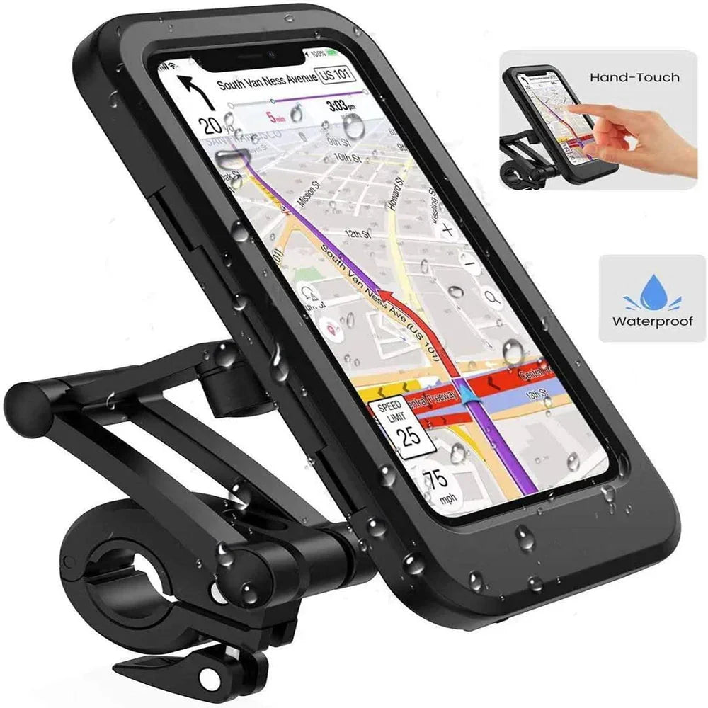 360° Rotating Waterproof Phone Mount for Bicycles