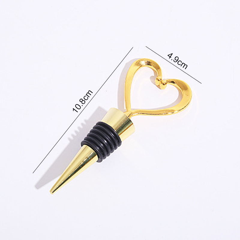 Wine Stopper in Heart Shape with Rubber Seal
