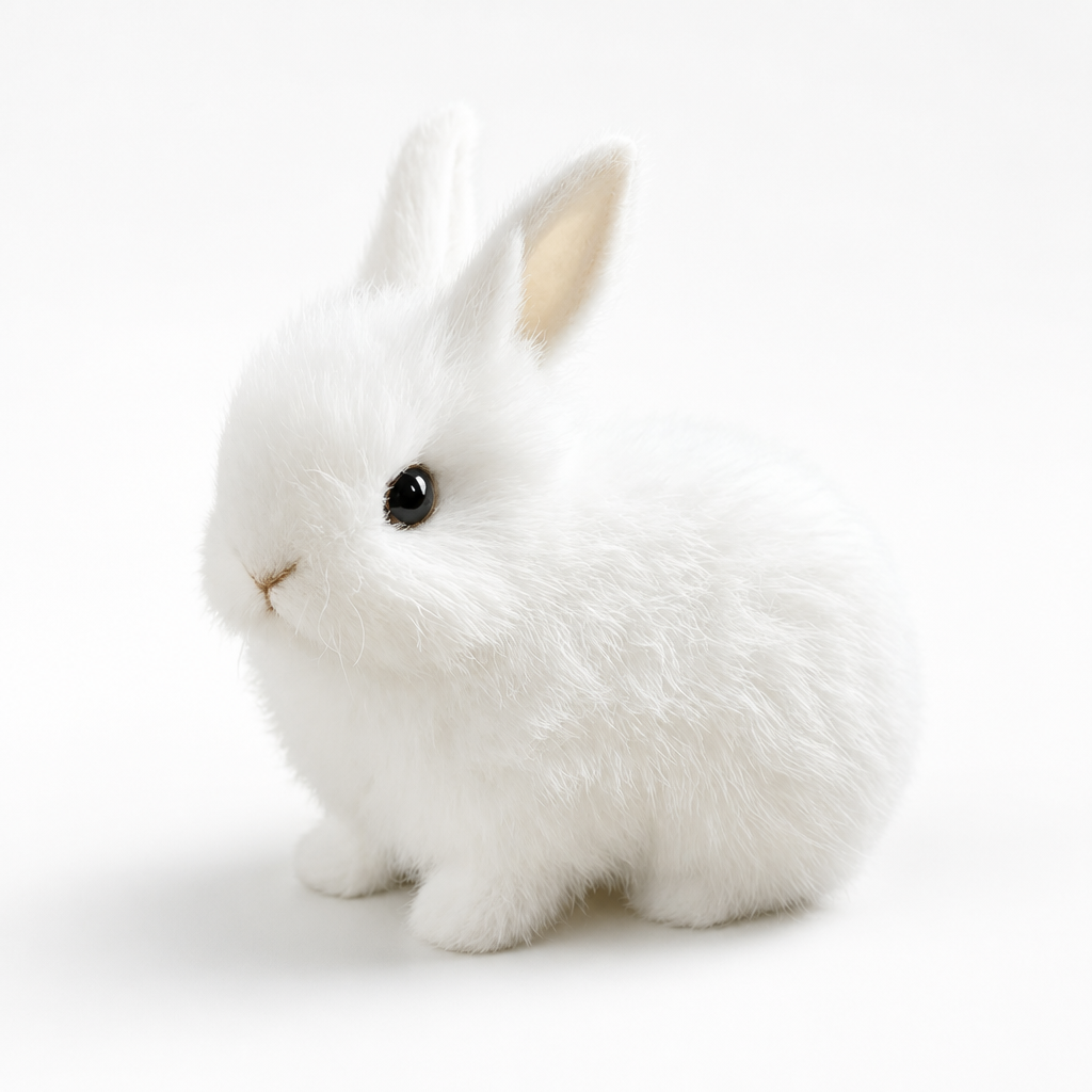 Lifelike Hopping Non-Toxic Plush Bunny (Handcrafted)