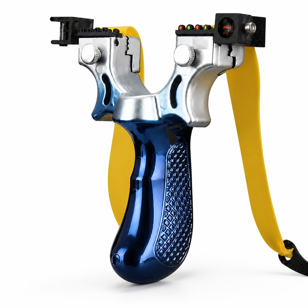 Built-In Laser & Level Anti-Slip Grip Slingshot