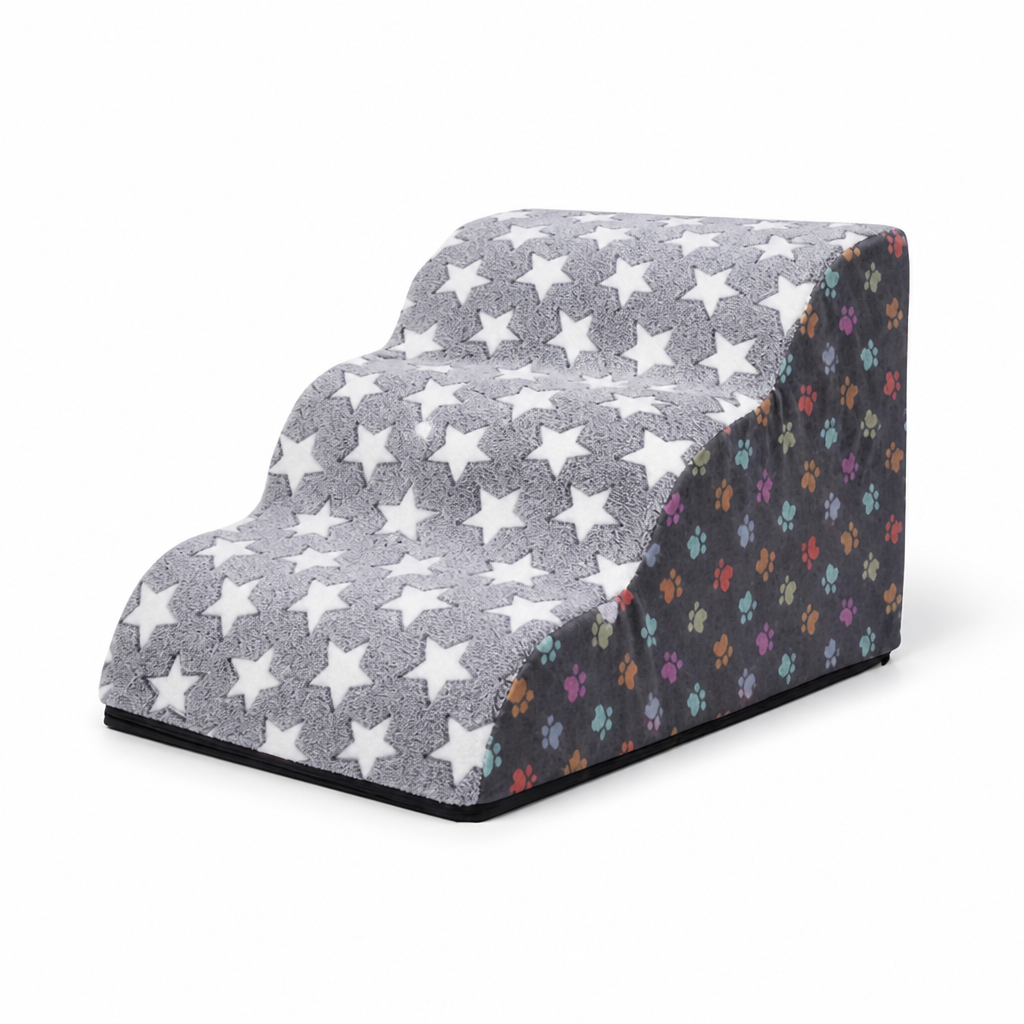 Non-Slip Plush Pet Stairs (2-5 Steps)