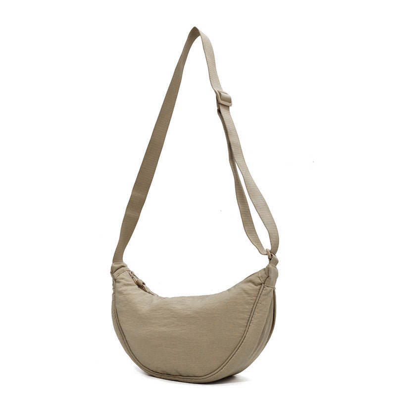 Adjustable Strap Half-Moon Shaped Shoulder Bag