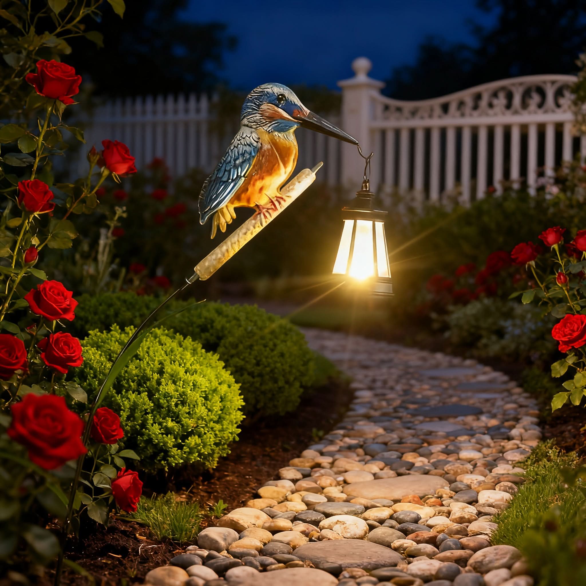 Solar Hanging Light for Garden - Hummingbird Lantern