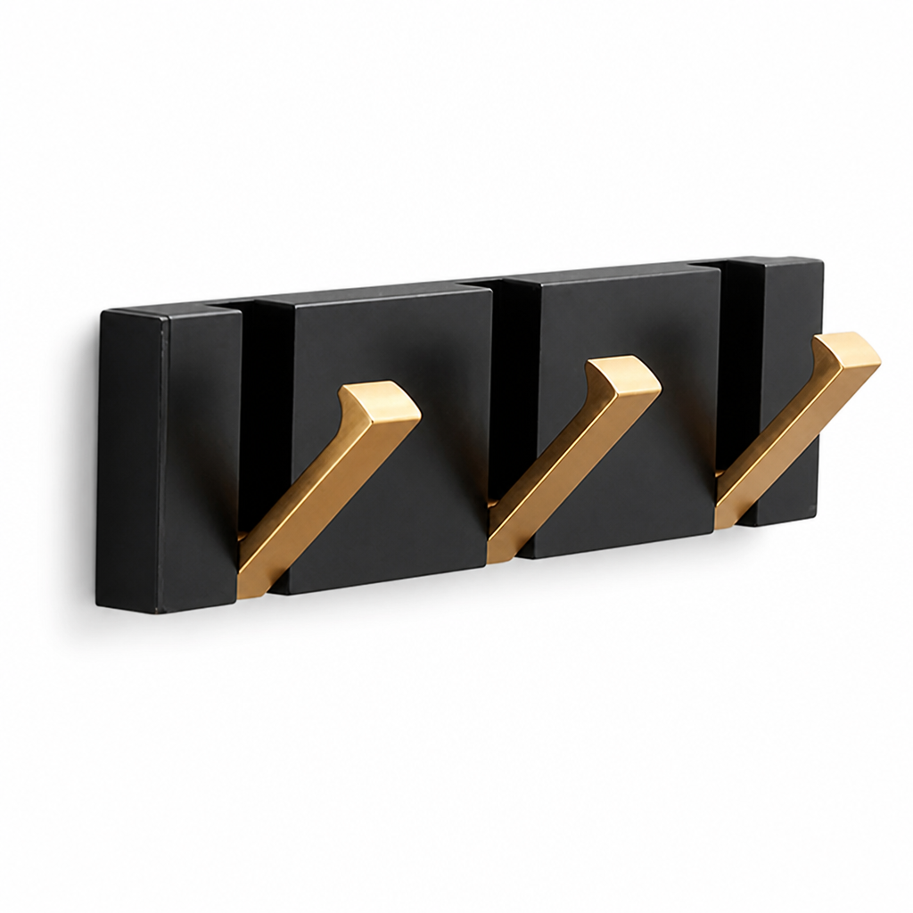 Space-Saving Foldable Aerospace Aluminum Wall Hook (2–6 Hooks)