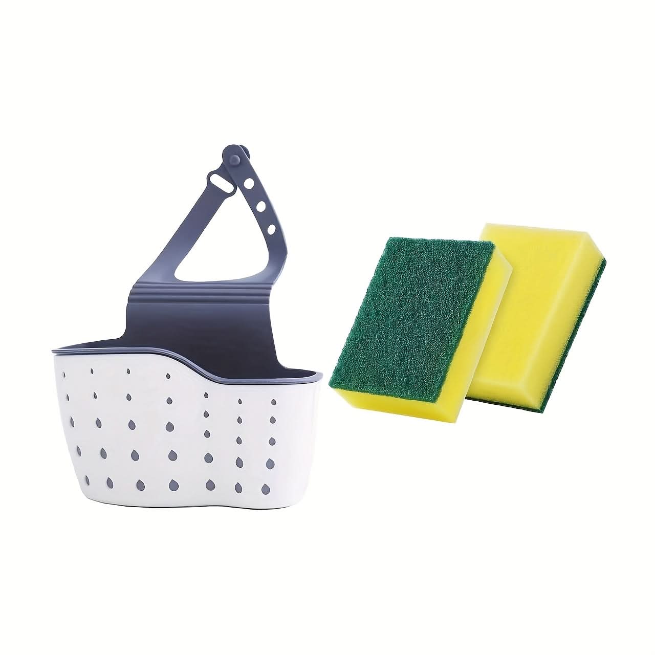 Adjustable Sink Storage Tray with Sponge Set