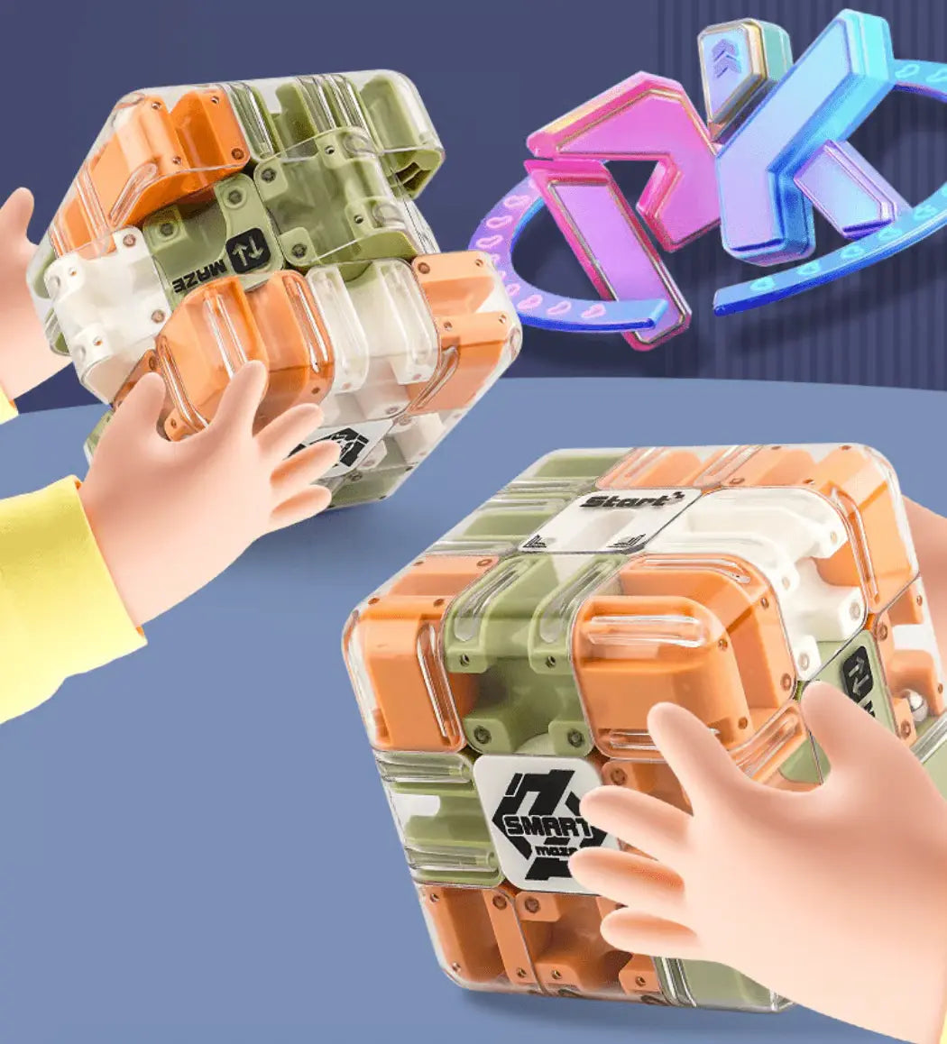 Children's Thinking Game – 3D Transparent Maze Puzzle Cube