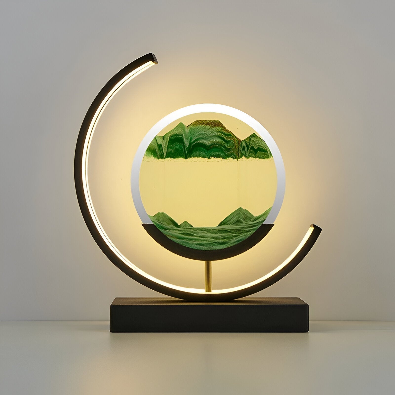 Dimmable LED Sand Lamp with Rotating Sand Sculpture Design