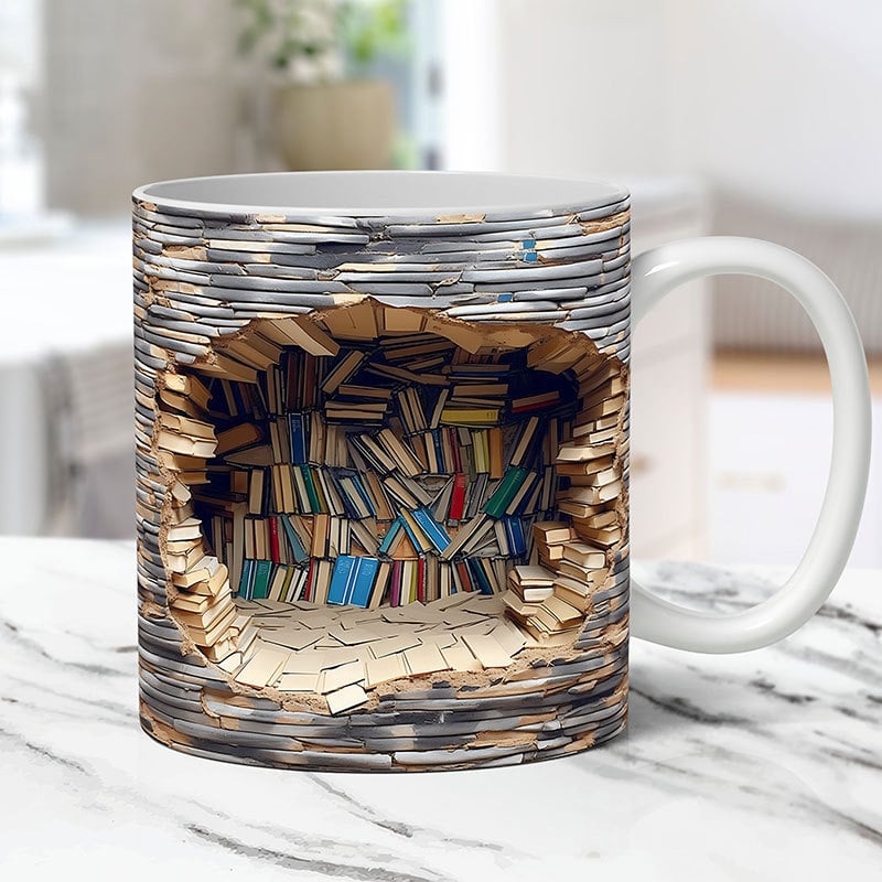 Literary Delight Mug for Book Enthusiasts - Safe for All Use