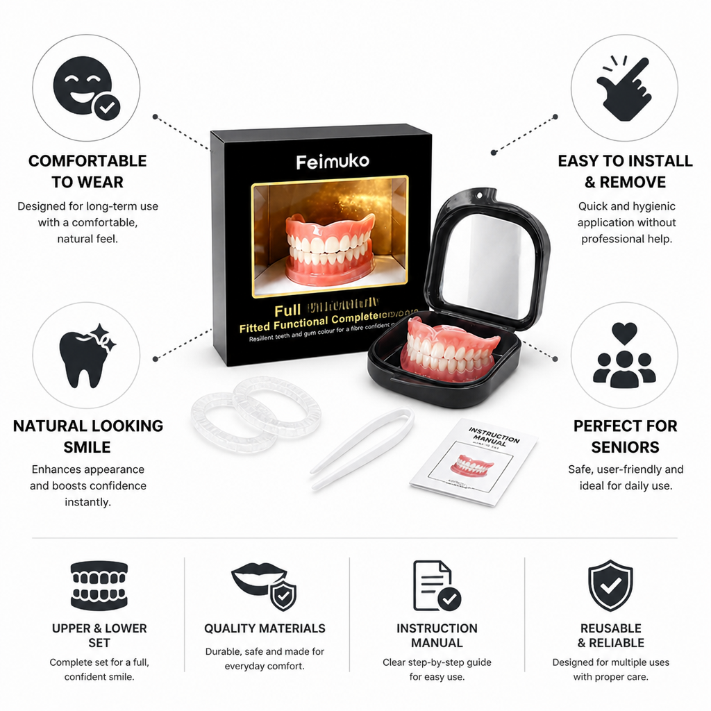 Comfortable Natural-Looking Teeth Veneers (Upper & Lower Set)