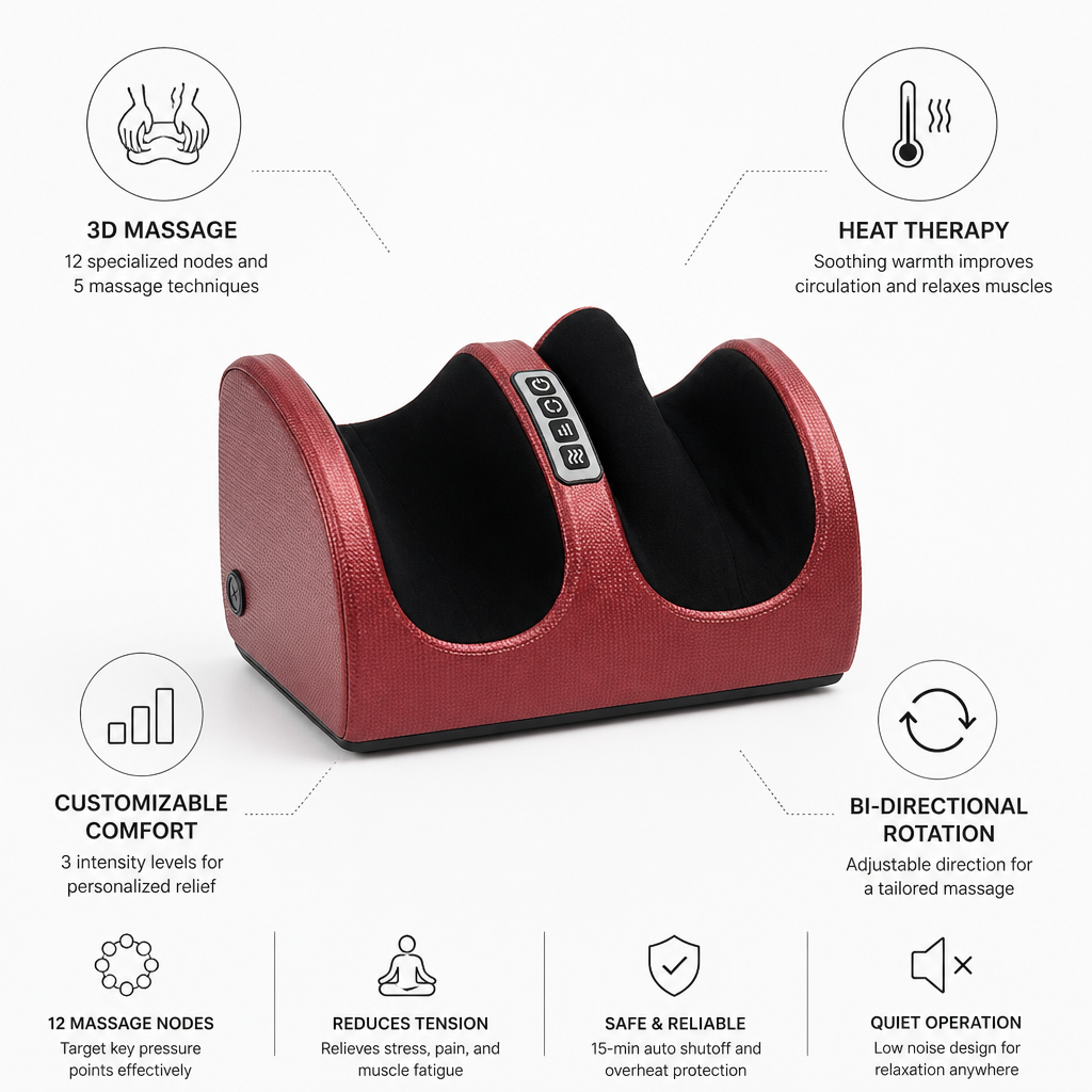 3D Massage Heat Therapy Foot & Calf Massager