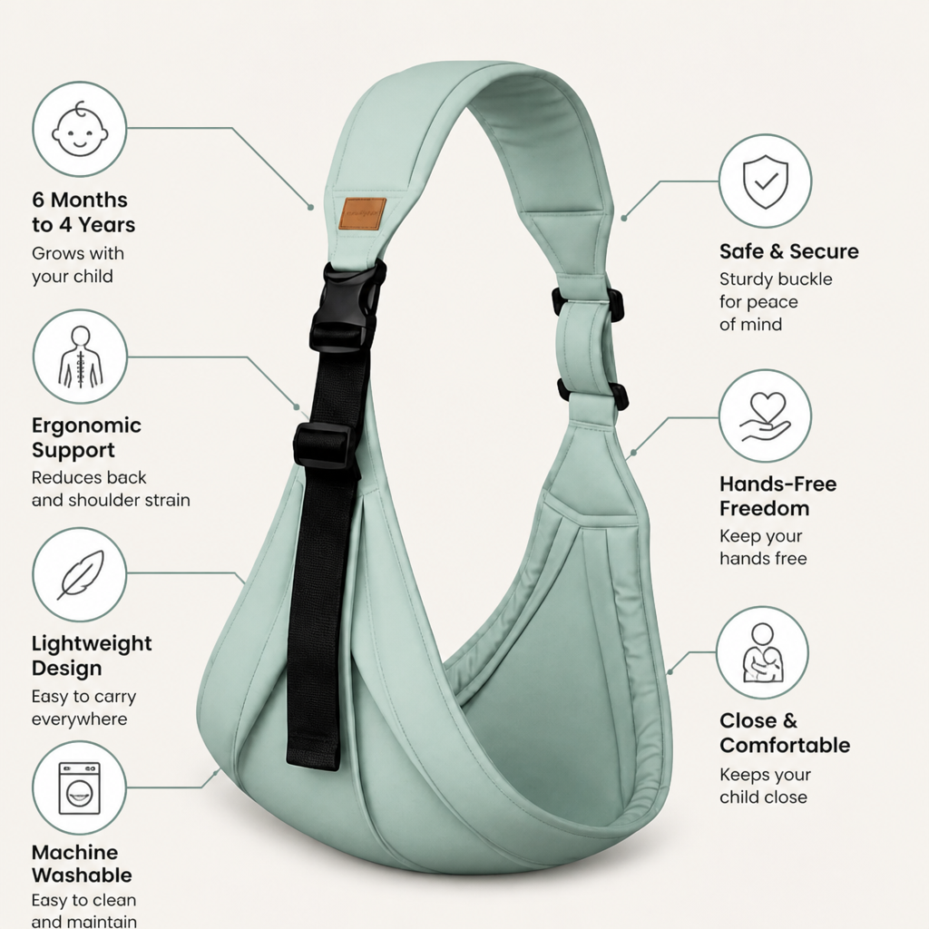 SwayNest™ Sling — Carry Your Toddler All Day Without the Back Pain or Fuss