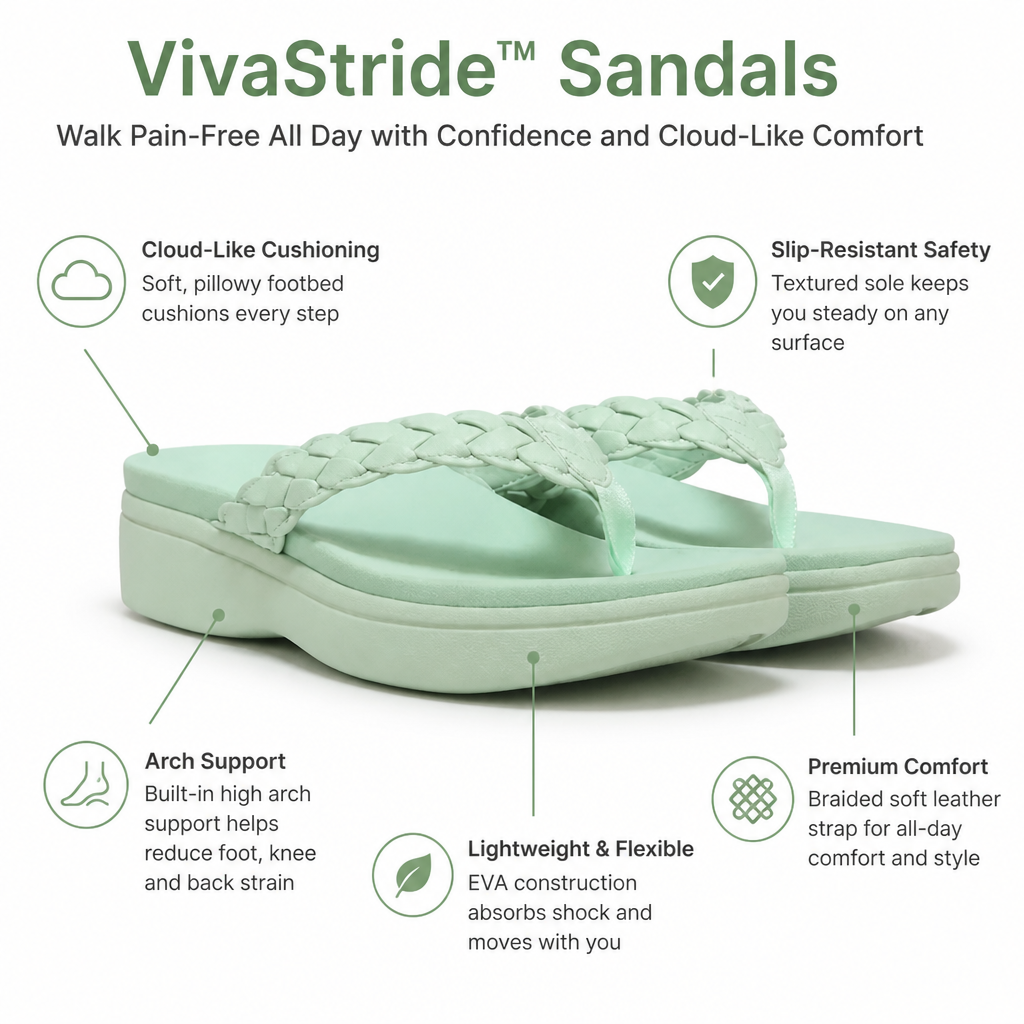 VivaStride™ Sandals — Walk Pain-Free All Day with Confidence and Cloud-Like Comfort