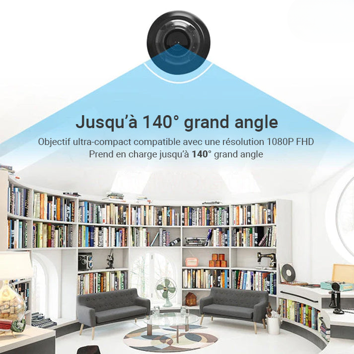 4K HD Mini Security Camera with Wide-Angle Lens and Storage Features