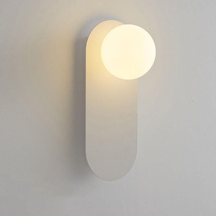 Decorative Oval Backplate Wall Sconce in Nordic Minimalist Style