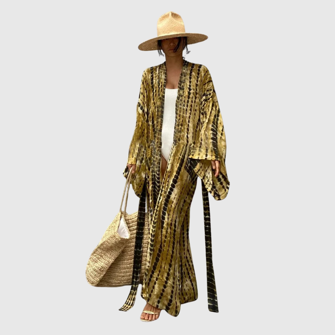 Beach Kimono Cover-Up in Tie Dye Design