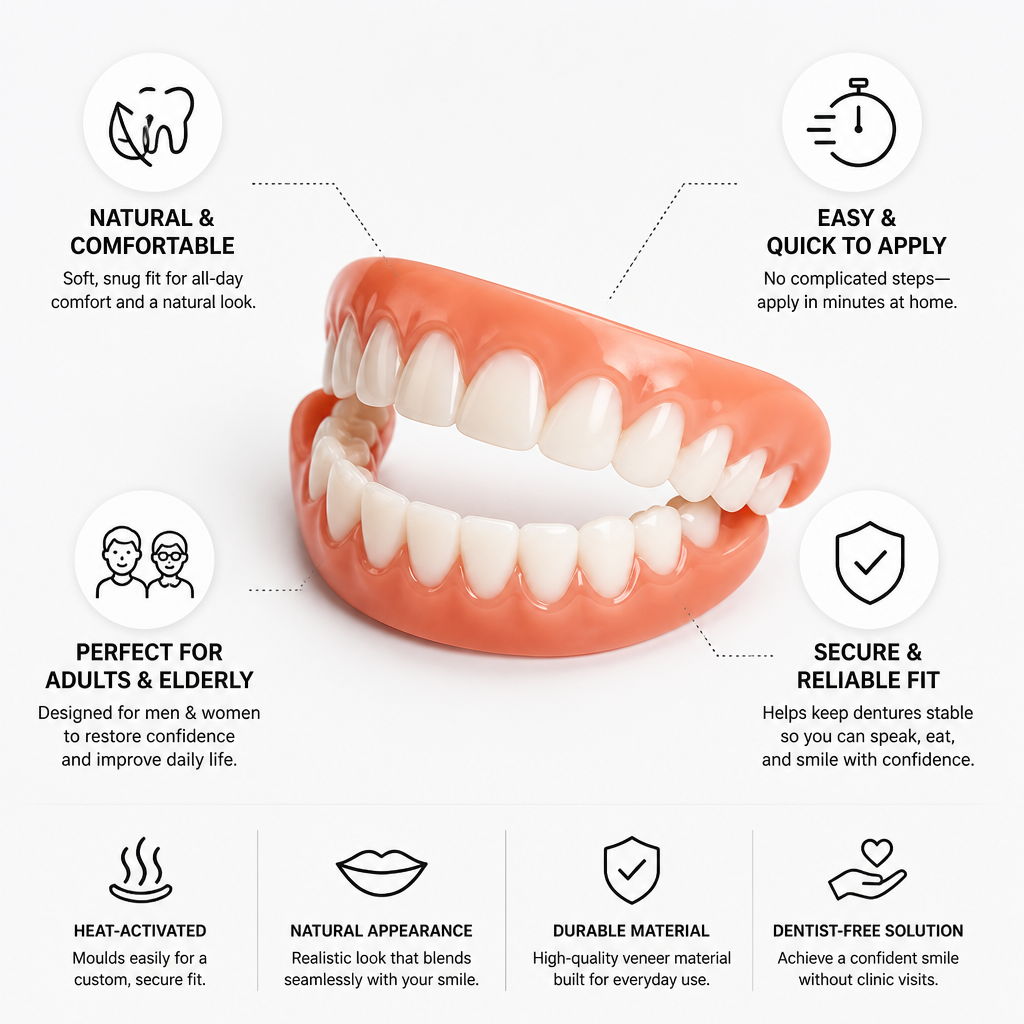 Removable Heat-Activated Natural-Looking Denture Veneer
