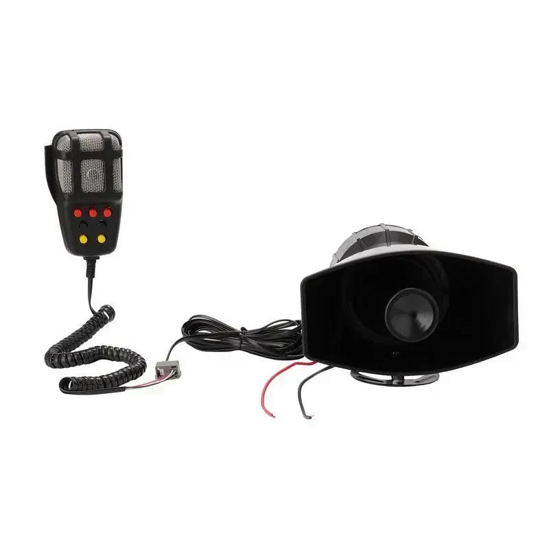 12V Car Alert System with Microphone and 7 Sound Tones, 135dB