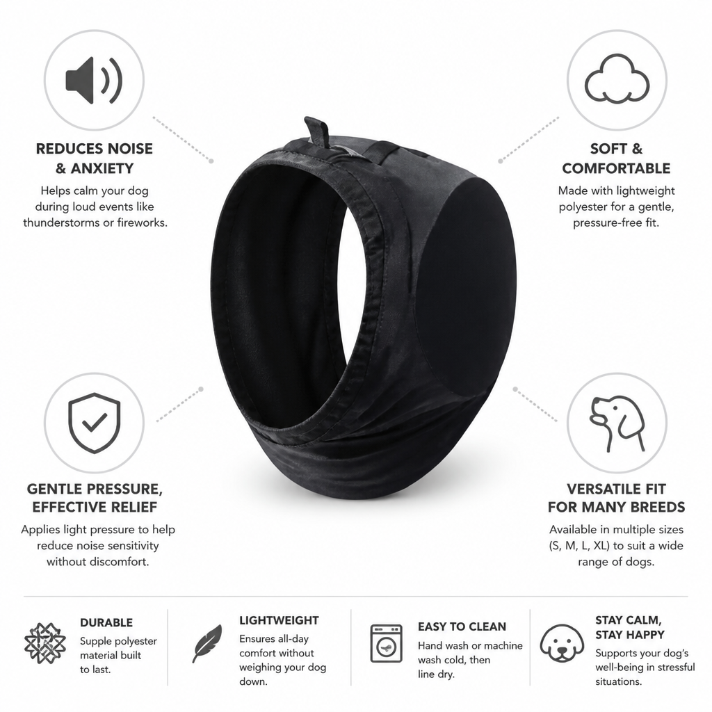 Noise-Reducing Soft Polyester Dog Ear Covers
