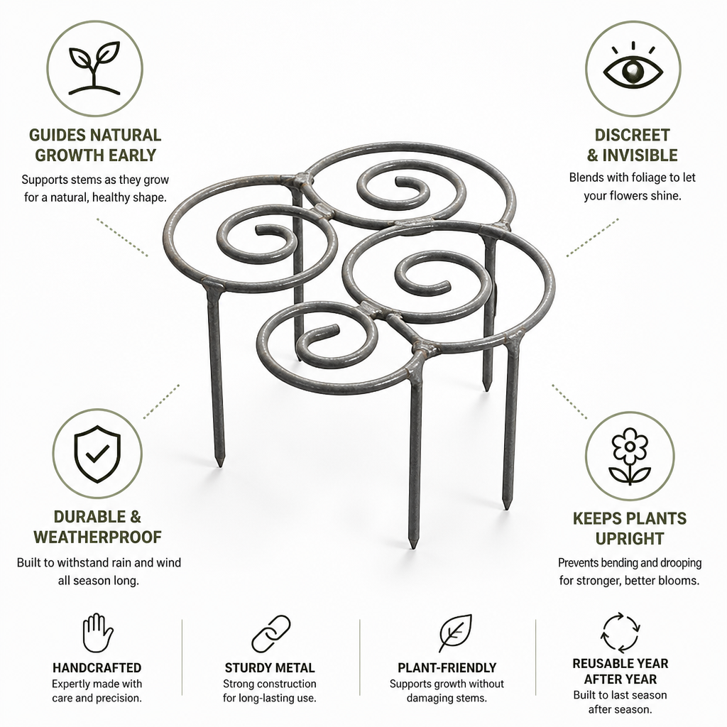 Handcrafted Metal Spiral Plant Support