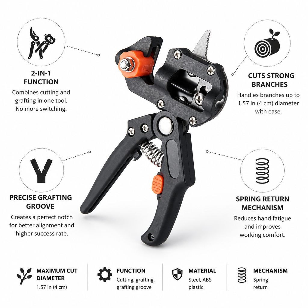 Electric Cutting & Grafting Pruner (Up to 4 cm)