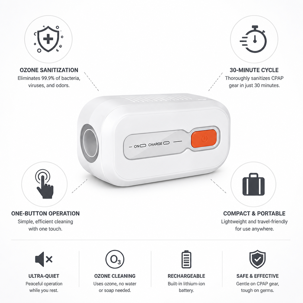 30-Minute Ozone Sanitization CPAP Cleaner
