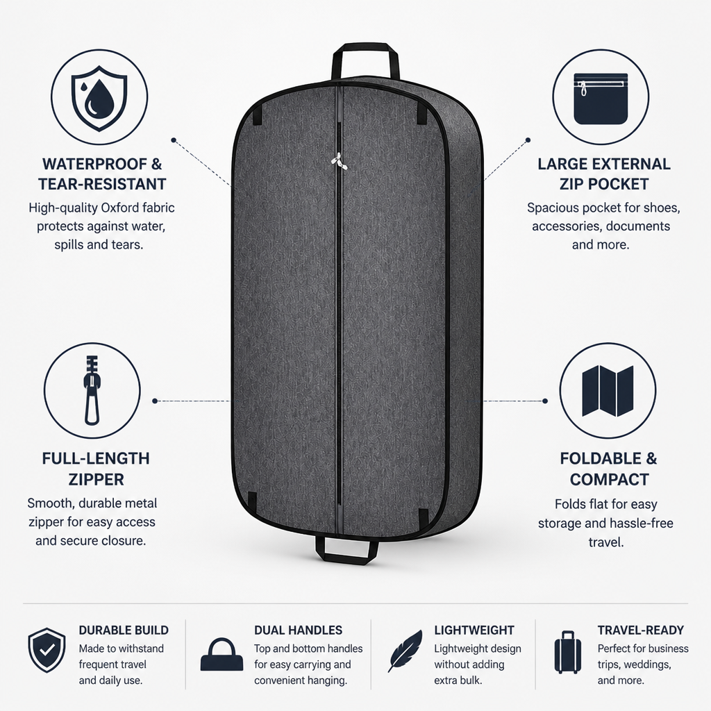 Waterproof Tear-Resistant Oxford Garment Bag