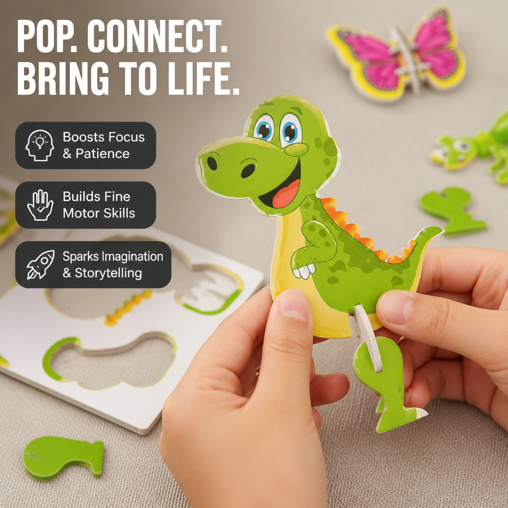PixiMinds™ 3D Puzzle Set — Ignite Creativity and Confidence with Every Piece