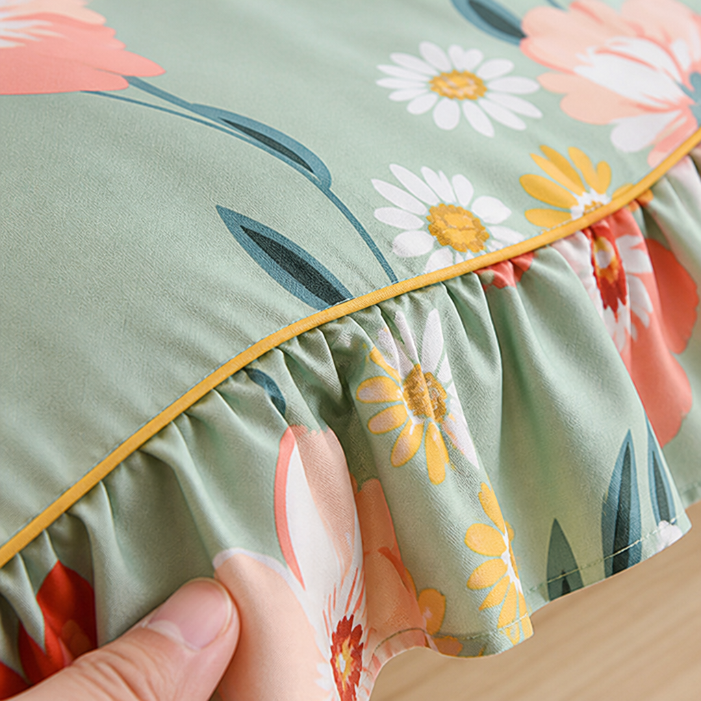 Three-Piece Ruffled Bedding Set™ — Wrap Your Bedroom in Cozy Elegance and Effortless Charm