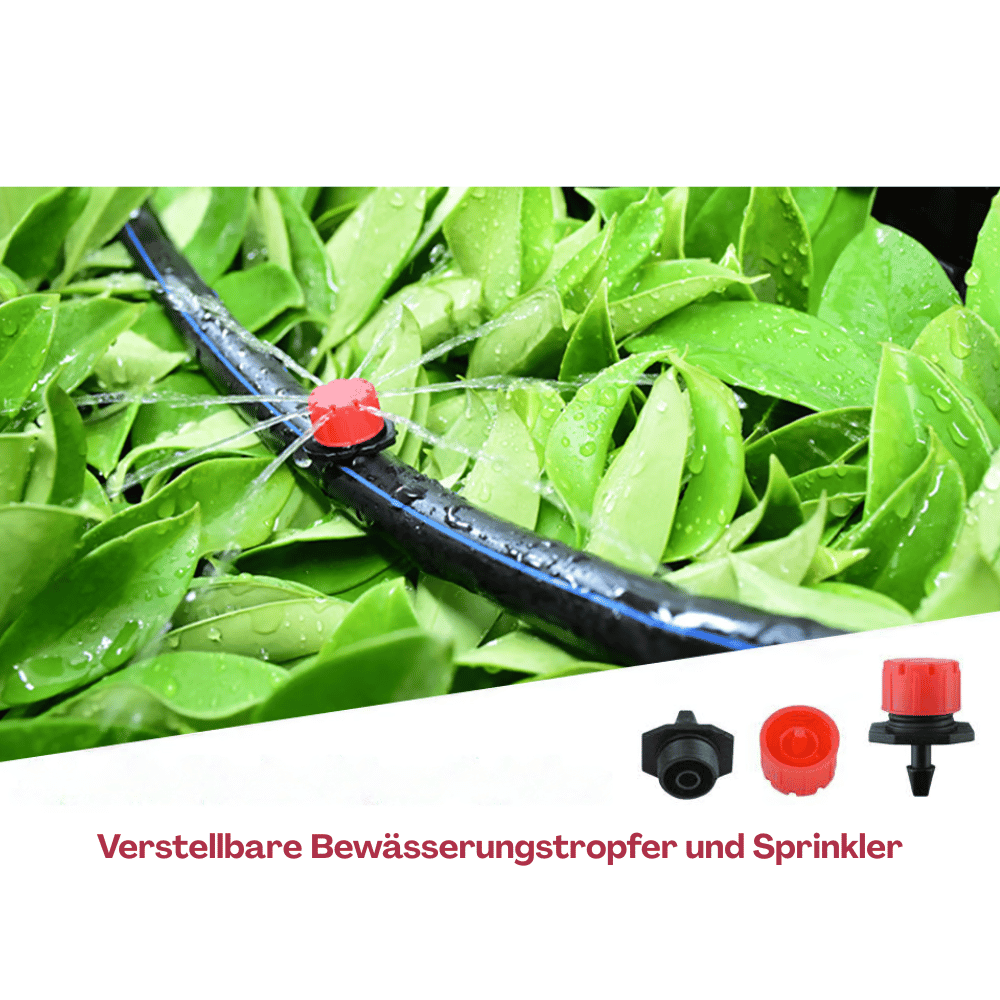 Set of 4 Adjustable Drip Irrigation Connectors for 4mm and 7mm Hoses
