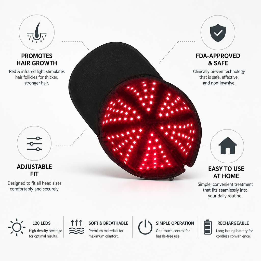 FDA-Approved Red & Infrared Hair Growth Cap