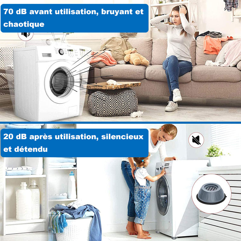Noise-Reducing Rubber Feet – Anti-Vibration Pads for Washers and Dryers