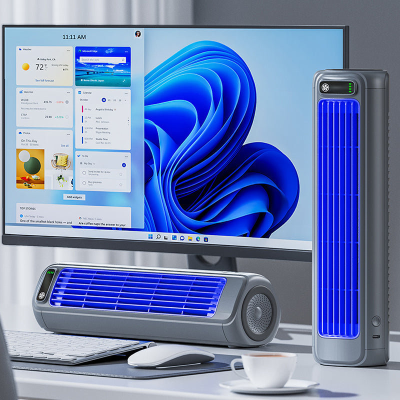 Bladeless Personal Air Conditioner – Rechargeable Cordless Cooler for Home, Desk & Travel