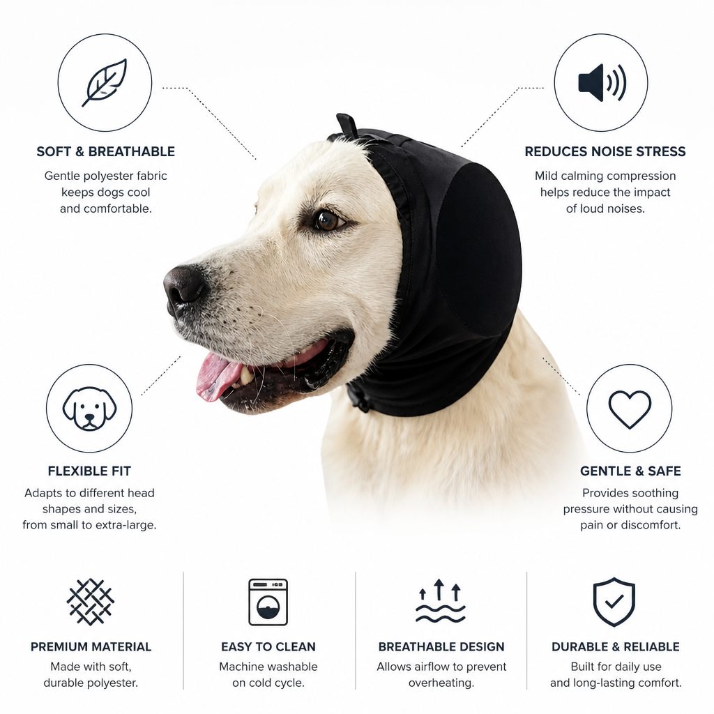Calming Compression Noise-Reducing Dog Ear Cover
