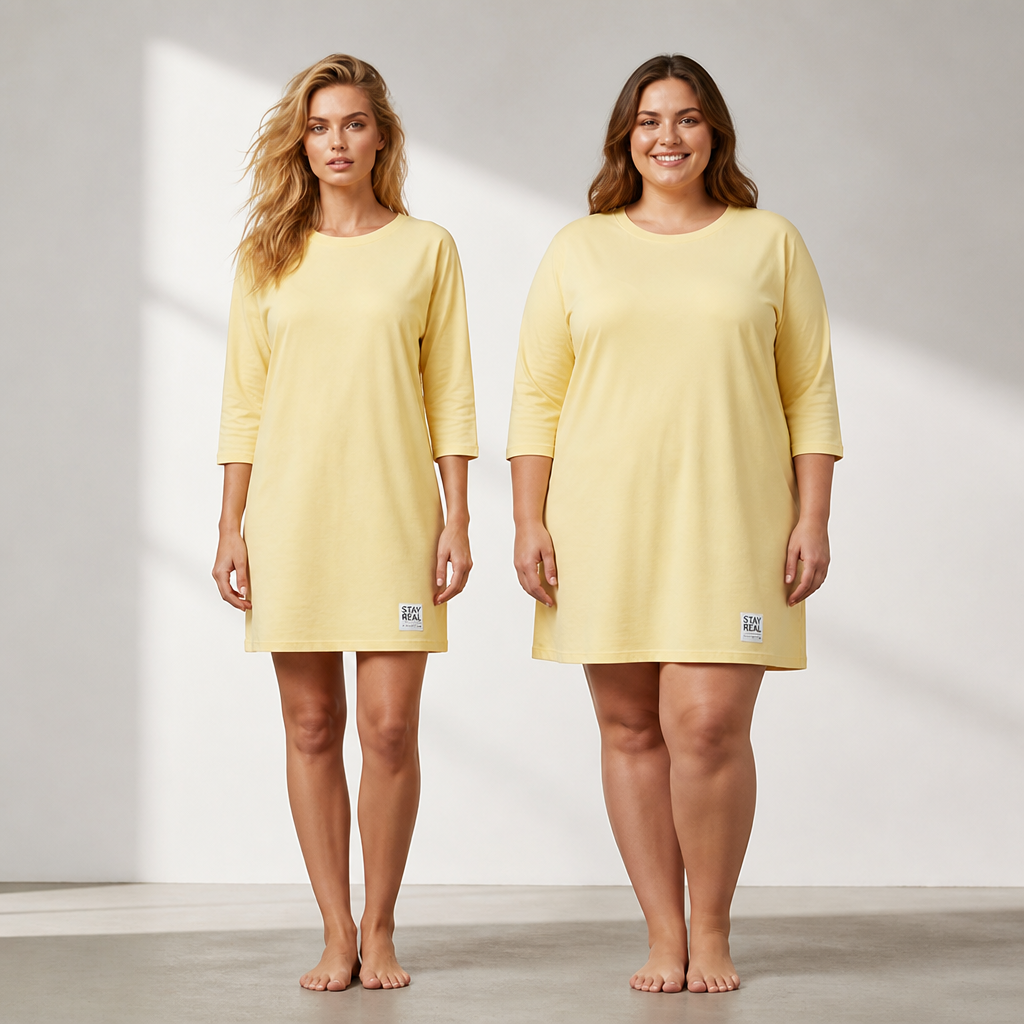 VelaFlow™ – Relaxed Crew-Neck Pocket Dress in Breathable Soft-Touch Fabric
