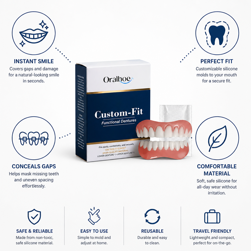Heat-Molded Silicone Temporary Denture Kit (Upper & Lower)