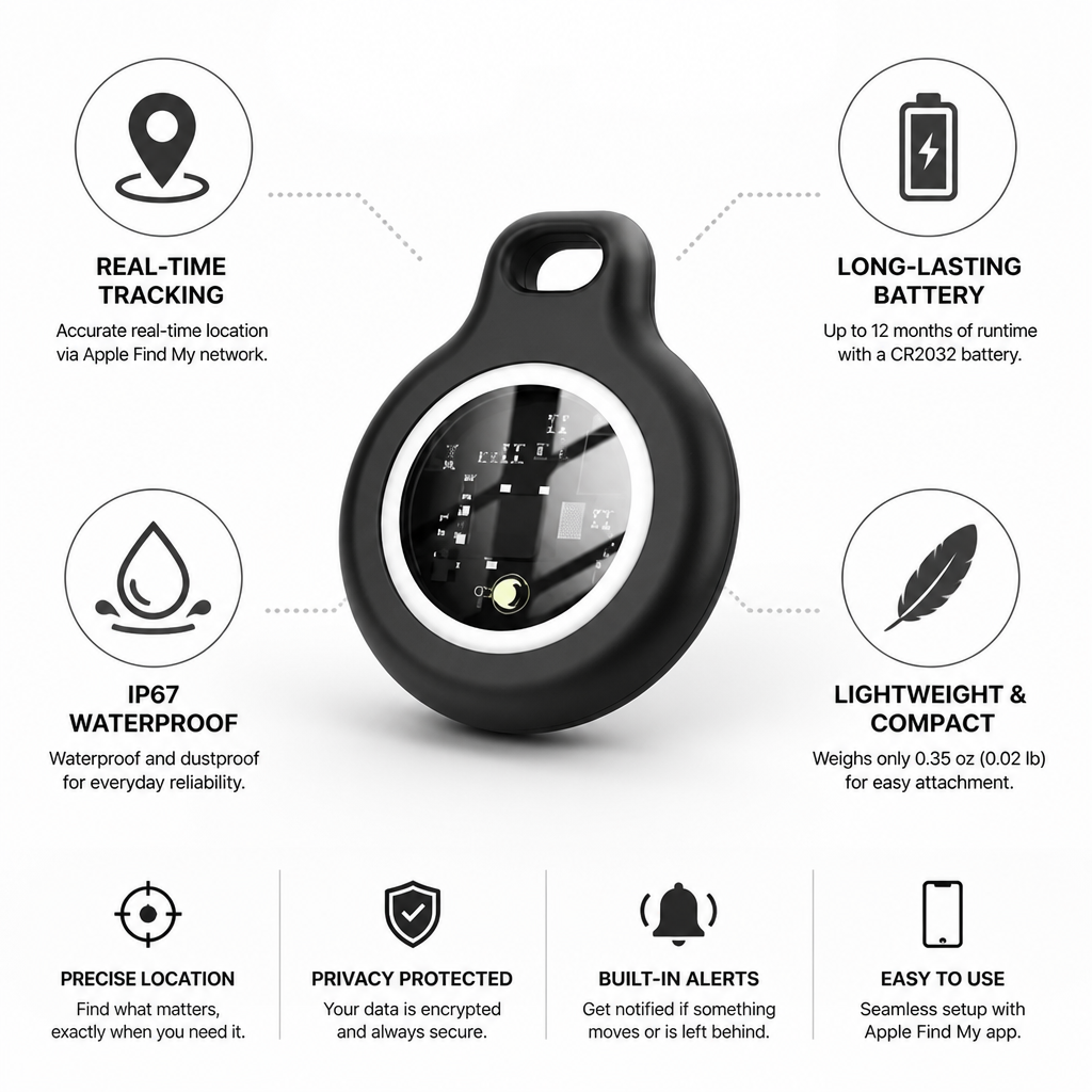 Subscription-Free Real-Time GPS Tracker (IP67 Waterproof)
