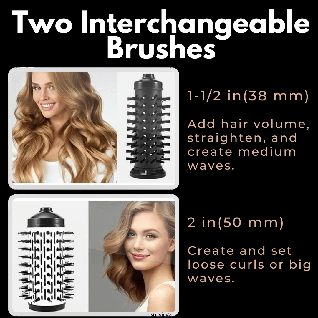 Rotating Hair Dryer and Styler for Easy Curls and Waves