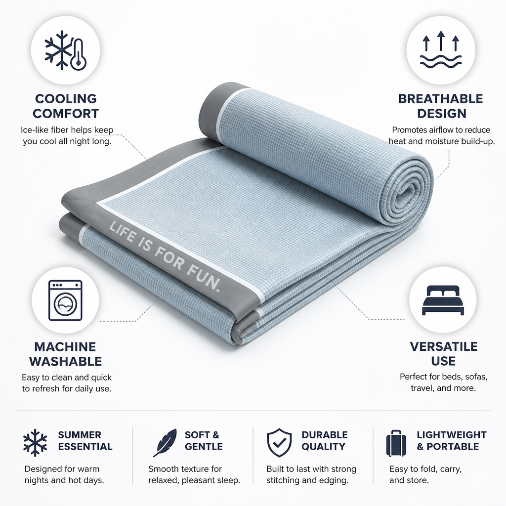 Cooling Breathable Machine-Washable Summer Mat